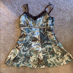 Spaghetti strap paisley blouse